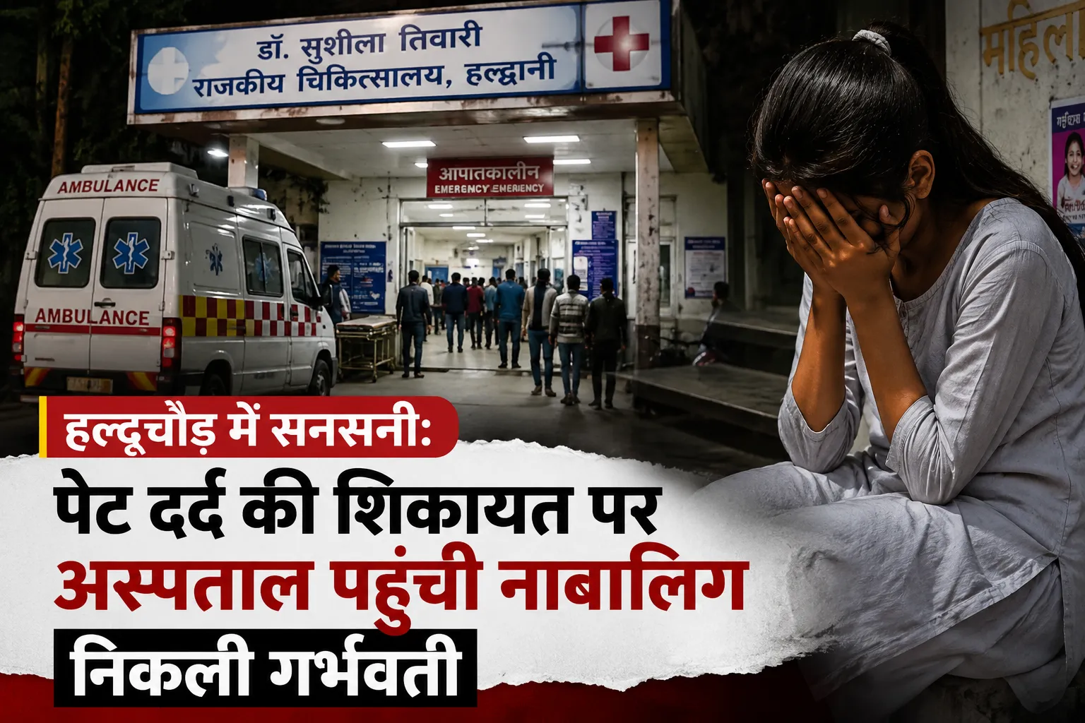 हल्दूचौड़ में सनसनी: पेट दर्द की शिकायत पर अस्पताल पहुंची नाबालिग निकली गर्भवती