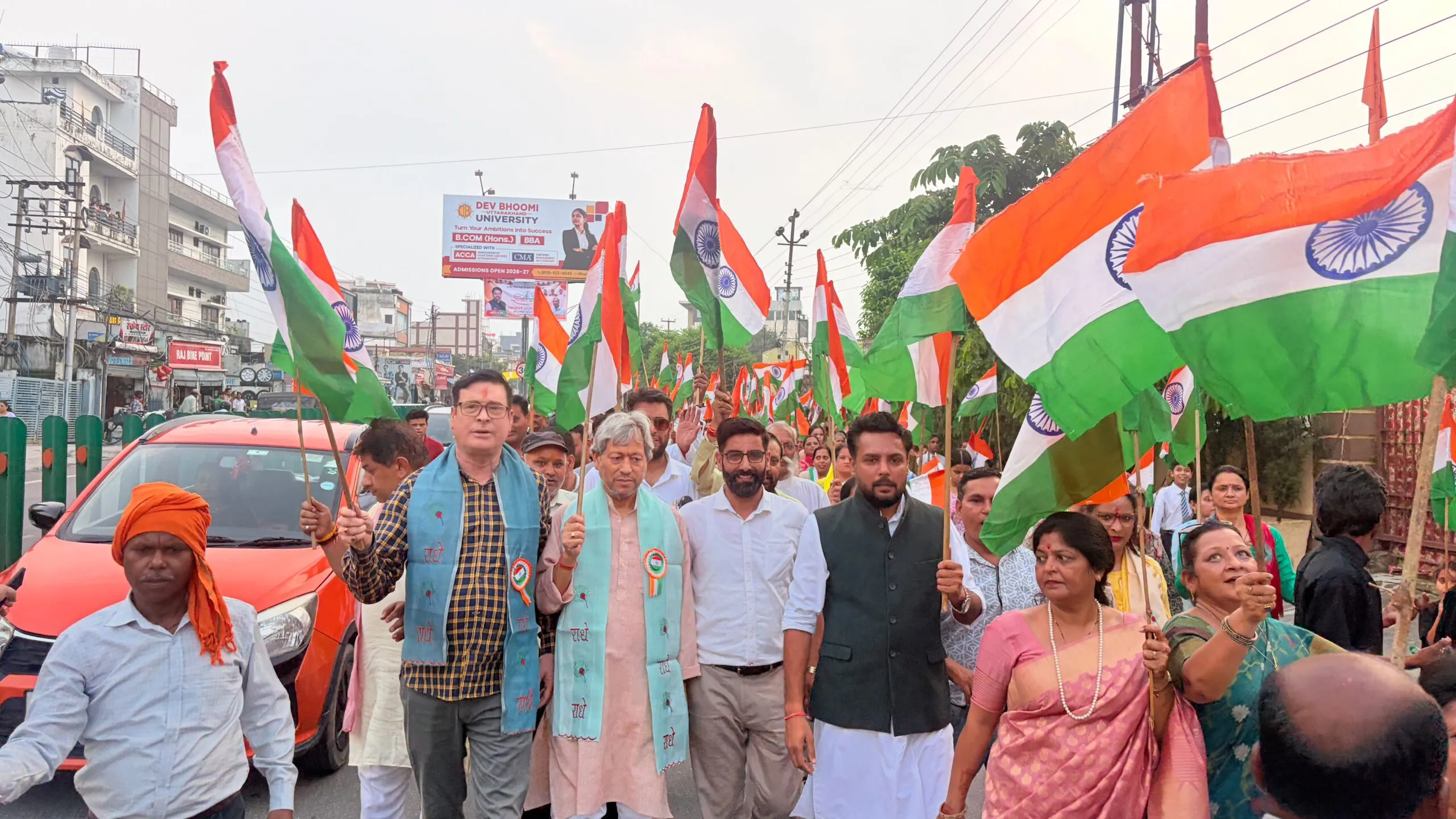 सरदार पटेल मंडल में निकली भव्य तिरंगा यात्रा, राष्ट्रभक्ति के रंग में रंगा कैंट क्षेत्र